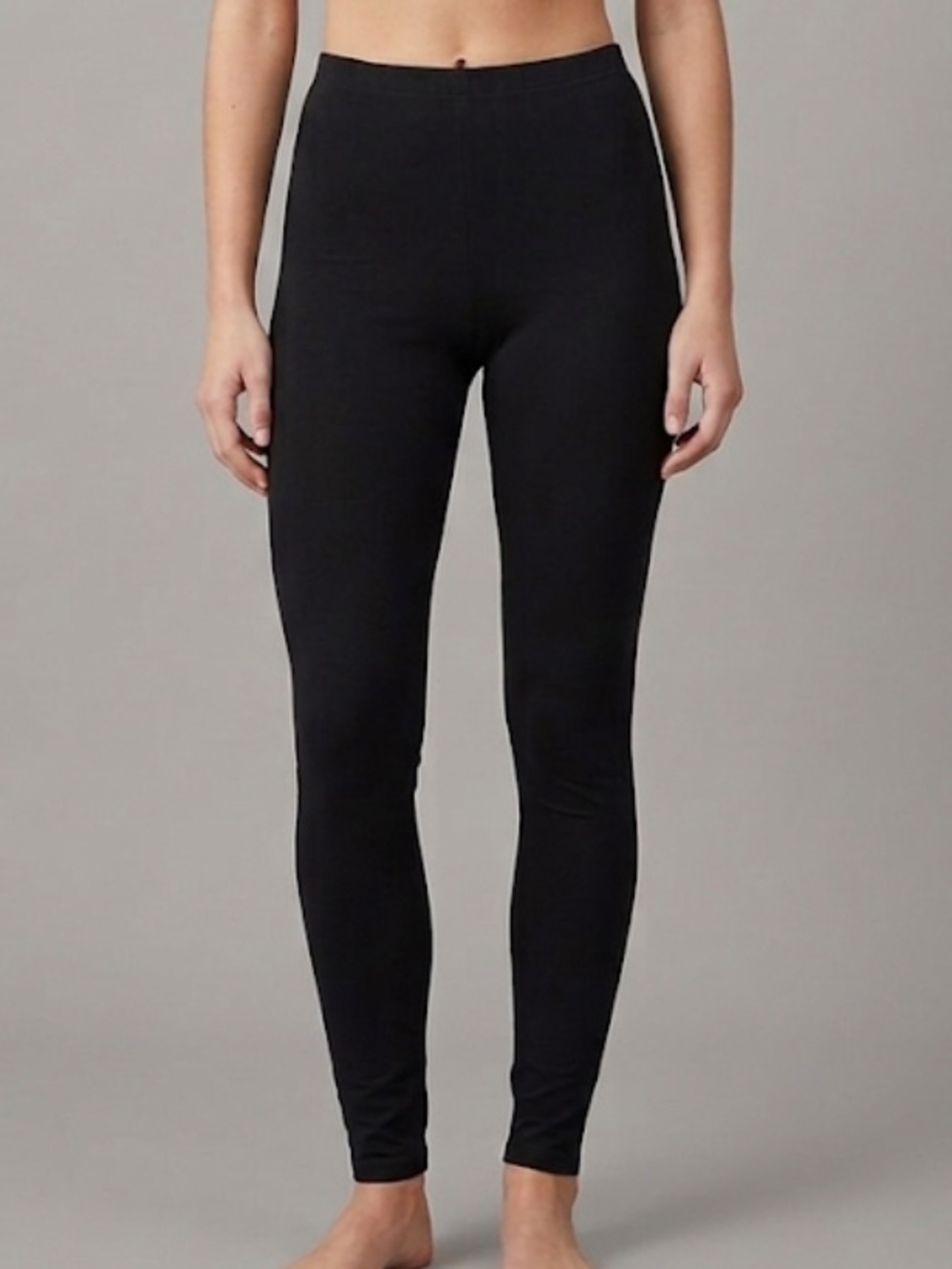 Cotton Therapy Heavy Duty Everyday Black Stretch Leggings Comfort Waistband